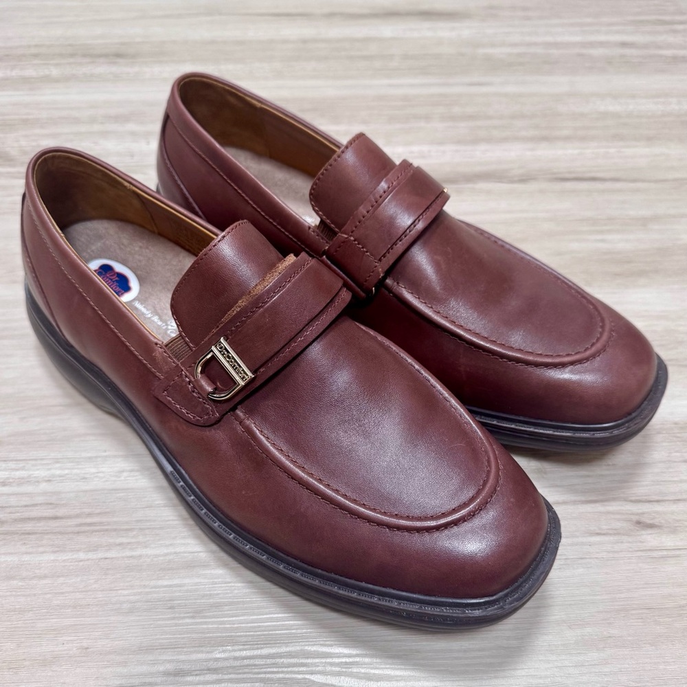 Dr Comfort Brown Leather Comfort Orthopedic Diabetic Loafers Shoes Mens Size 11W